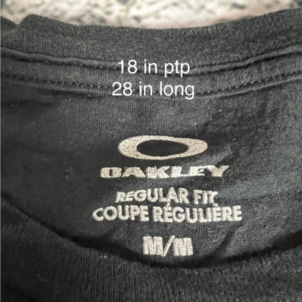 Oakley Brand Sunglasses Graphic Black‎ Shirt Sz M - Picture 3 of 3